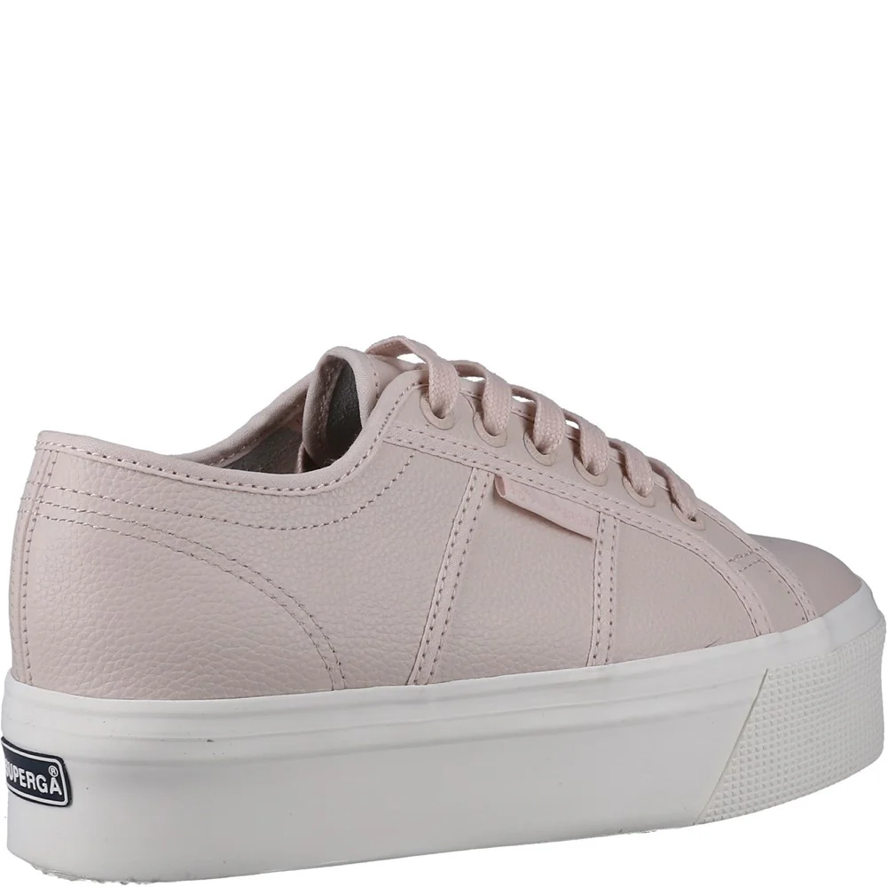 Superga 2790 Tumbled Leather Trainer - Image 2
