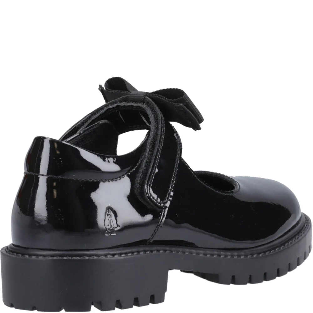Hush Puppies Astrid Bow Patent Junior School Shoes - Image 2