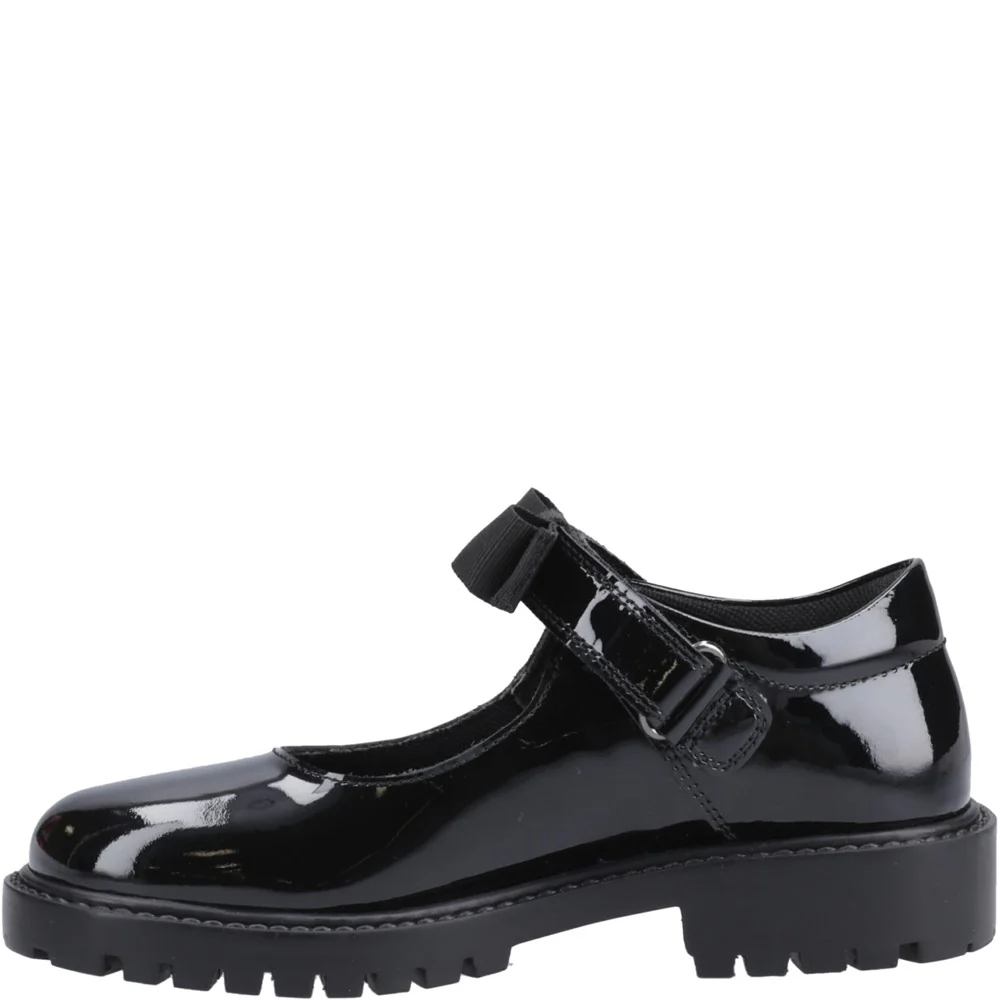 Hush Puppies Astrid Bow Patent Junior School Shoes - Image 4