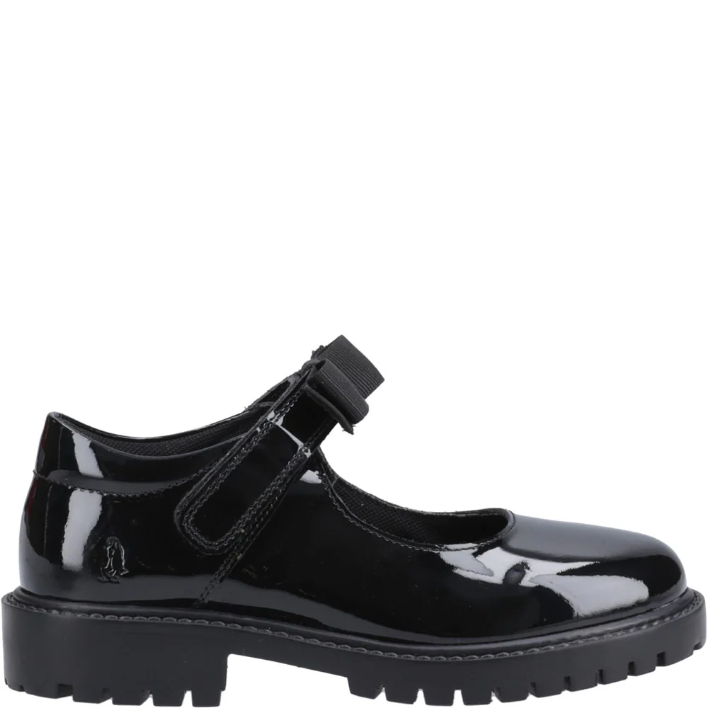 Hush Puppies Astrid Bow Patent Junior School Shoes - Image 5