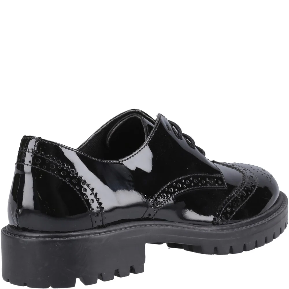 Hush Puppies Athena Patent XL Senior School Shoes - Image 2