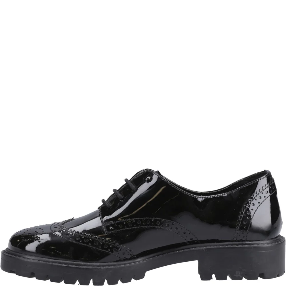 Hush Puppies Athena Patent XL Senior School Shoes - Image 4