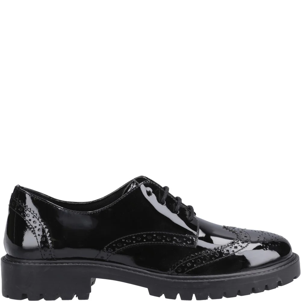Hush Puppies Athena Patent XL Senior School Shoes - Image 5
