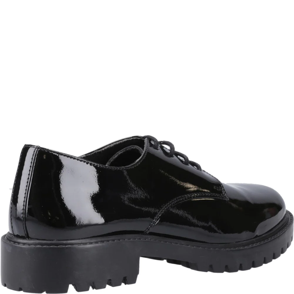 Hush Puppies Aubrey Lace Up Patent XL Senior School Shoes - Image 2