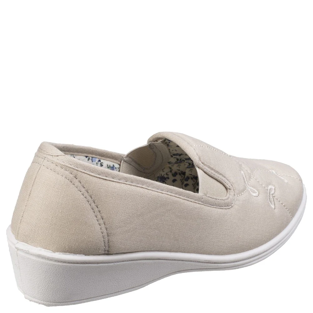 Mirak Bessie Twin Gusset Canvas Slip On Shoe - Image 2