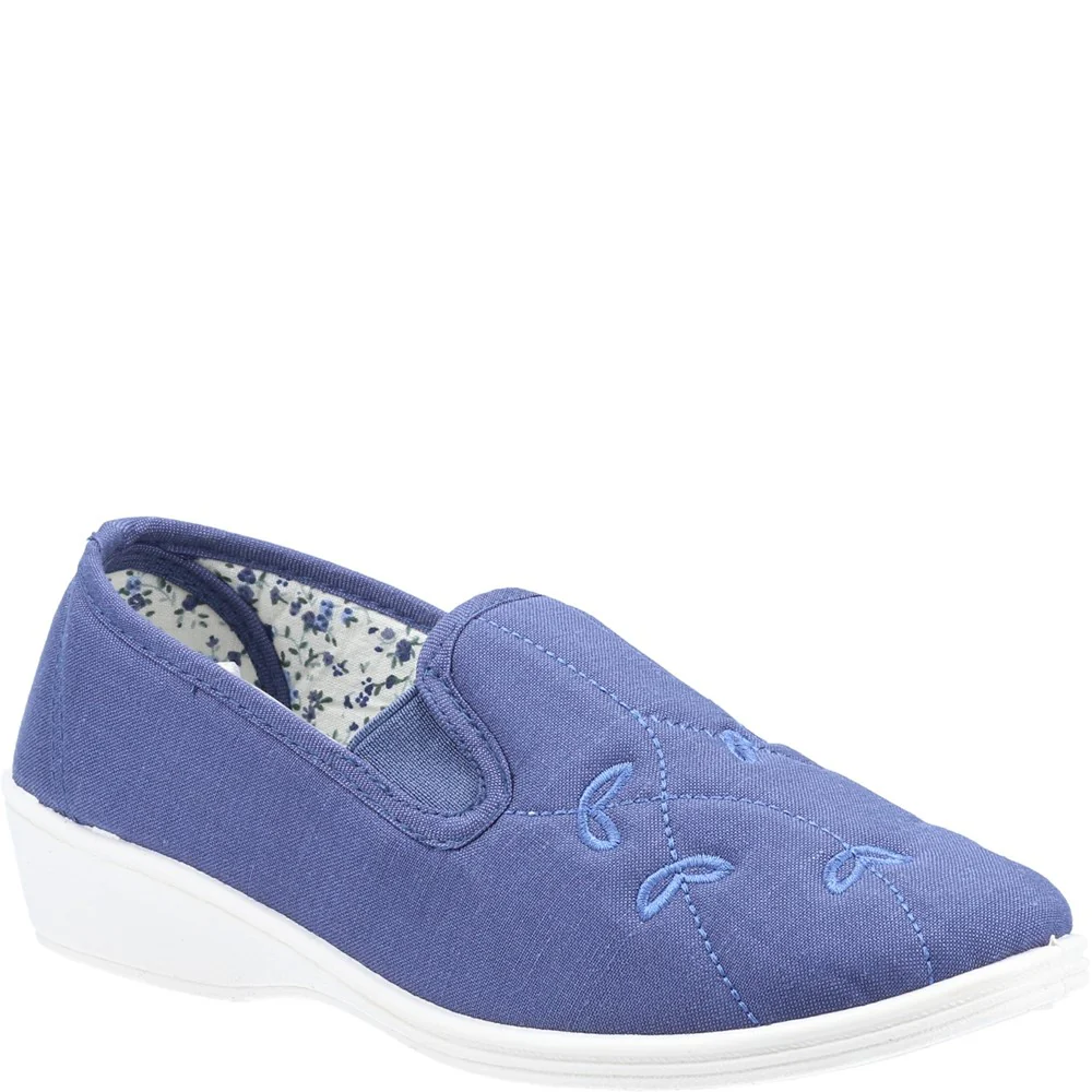 Mirak Bessie Twin Gusset Canvas Slip On Shoe
