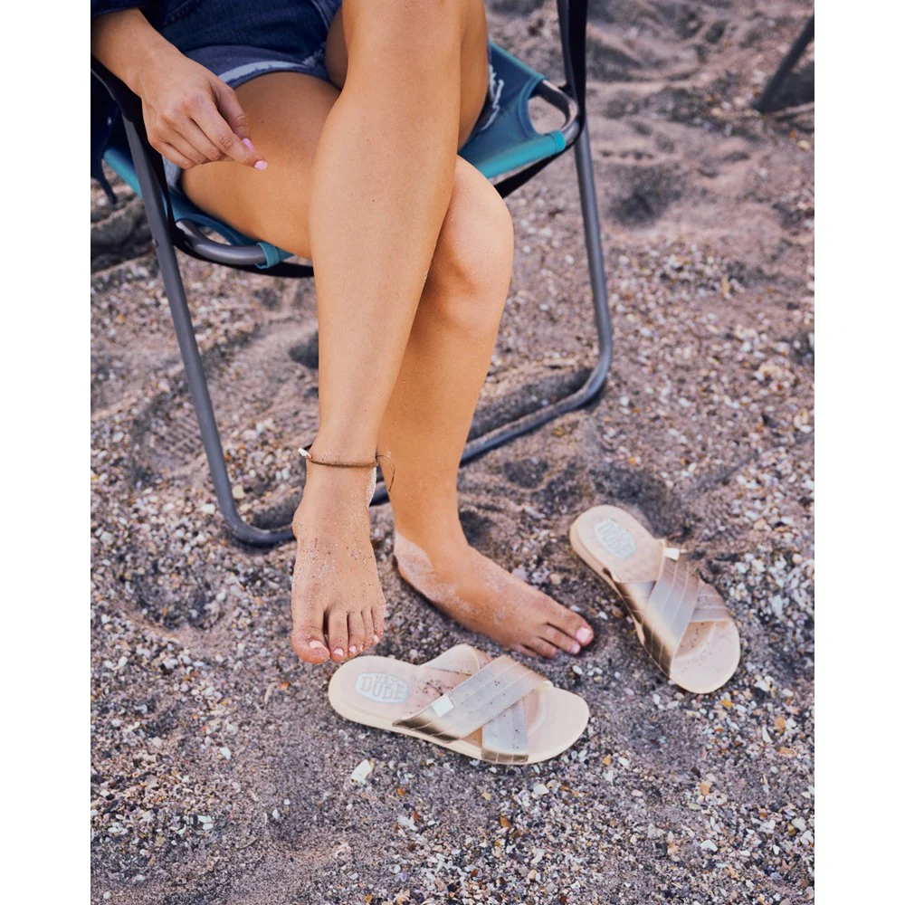 HEYDUDE Christi Slide Distressed Sandal - Image 5