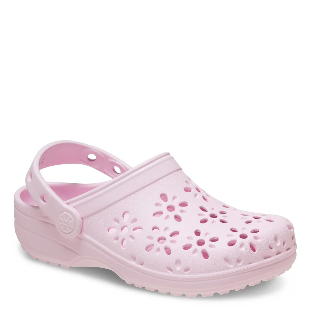 Crocs Toddler Classic Floral Cut Out Clog