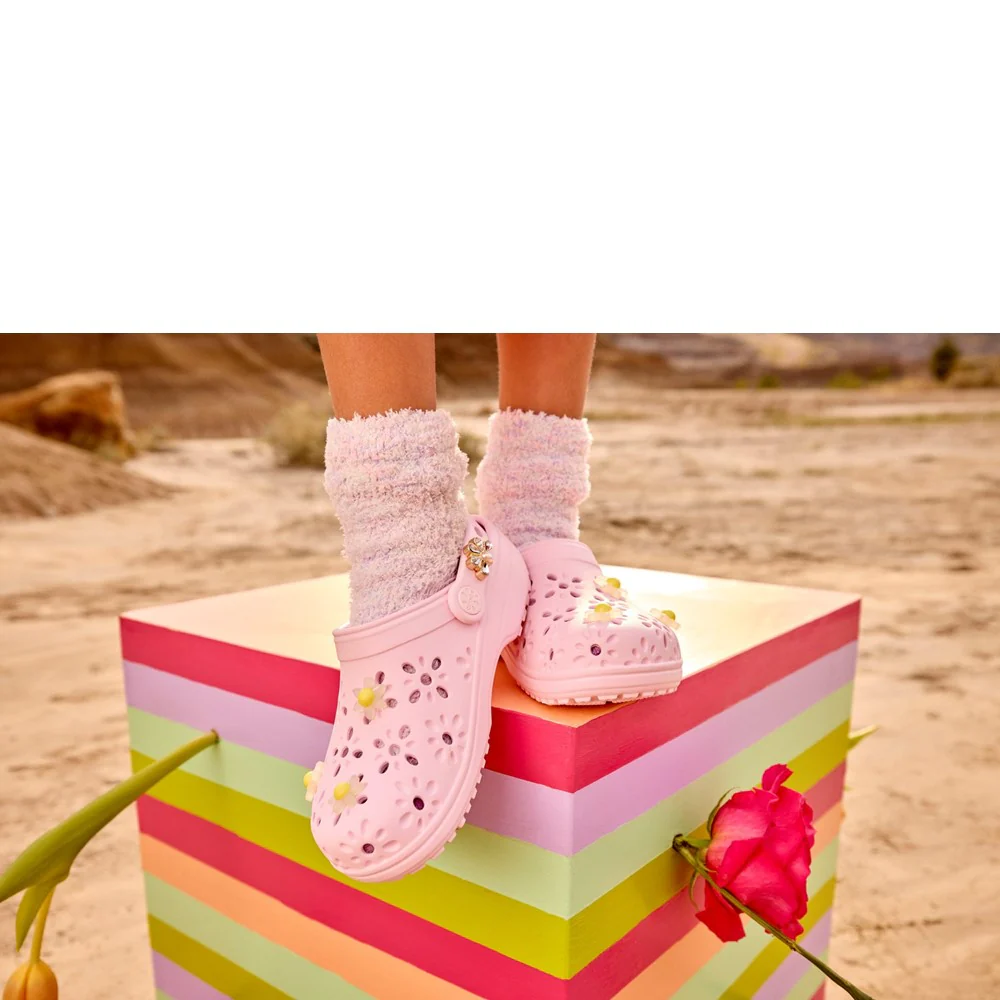 Crocs Kids Classic Floral Cut Out Clog - Image 9