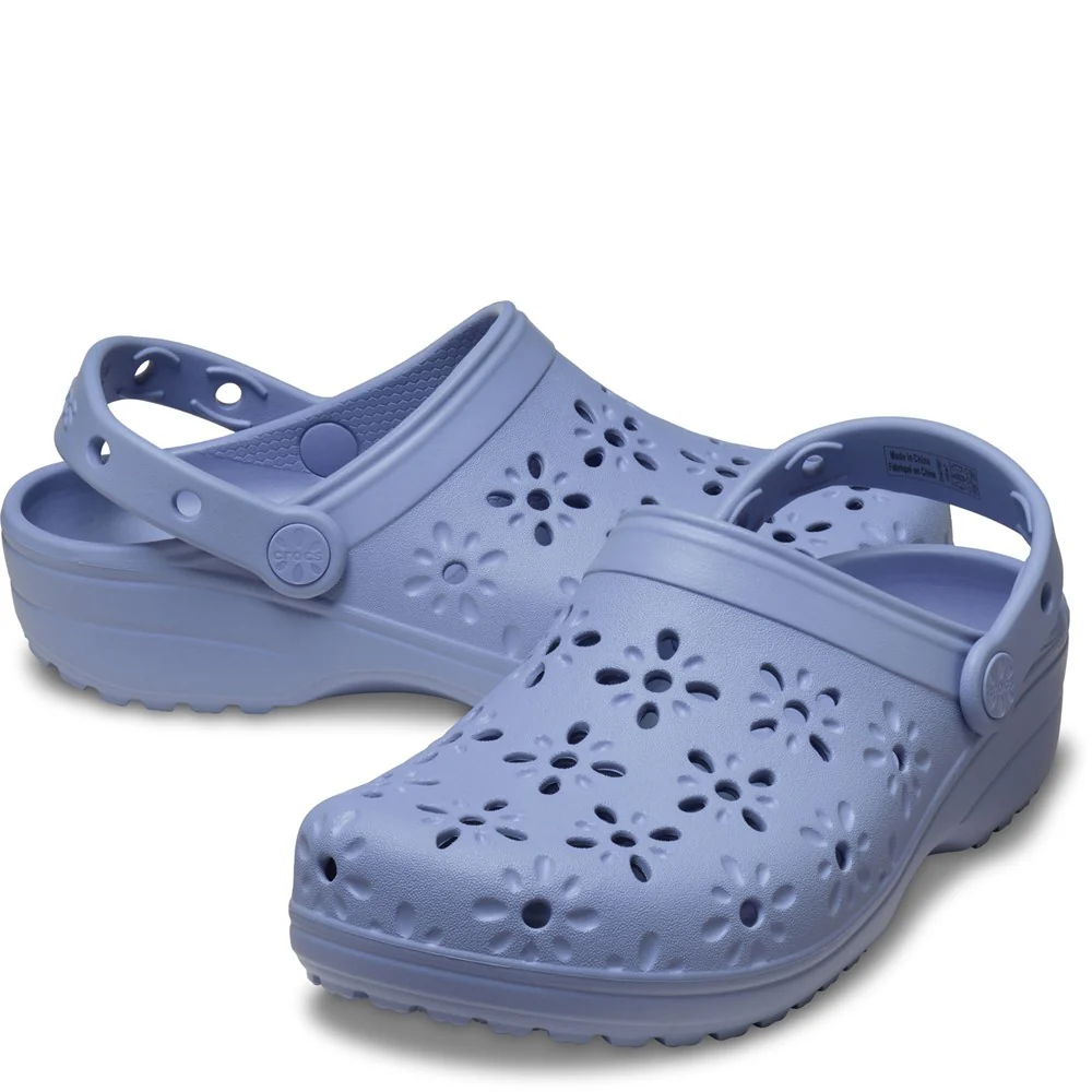 Crocs Unisex Classic Floral Cut Out Clog - Image 3