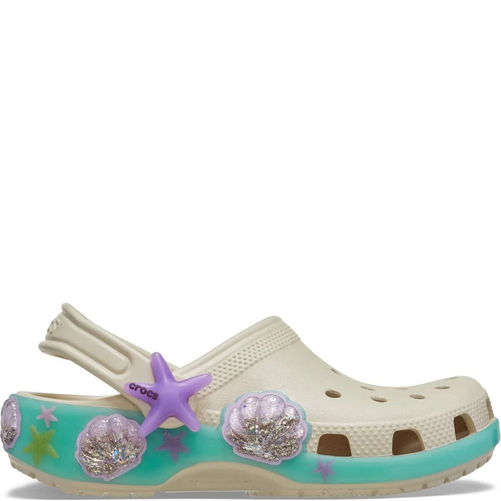 Crocs Kids Classic Sea Sparkle Clogs - Image 6