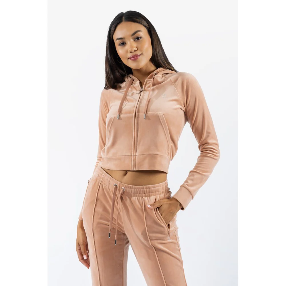 Juicy Couture Classic Velour Hoodie With Juicy  Logo