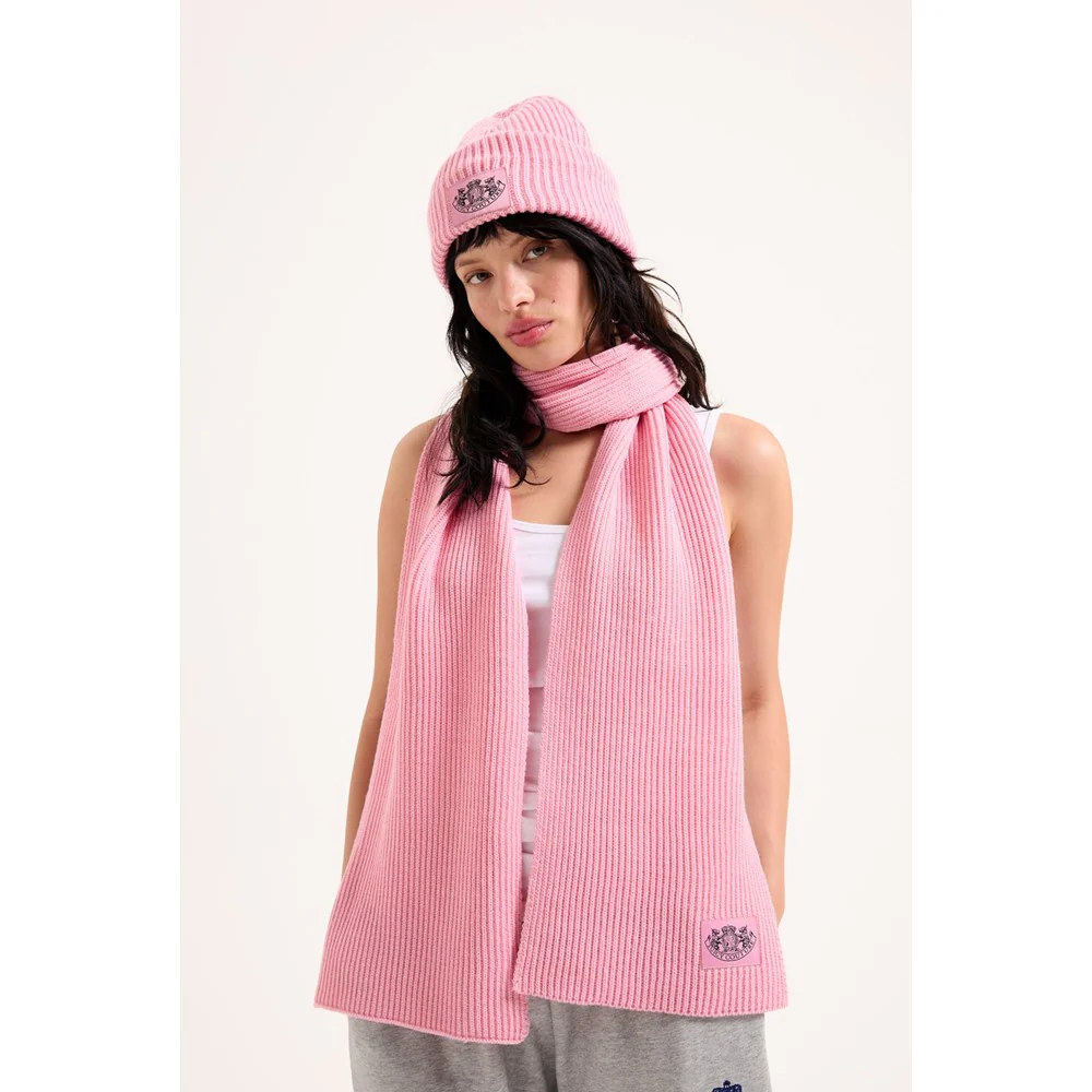 Juicy Couture Crest Scarf and Beanie Set