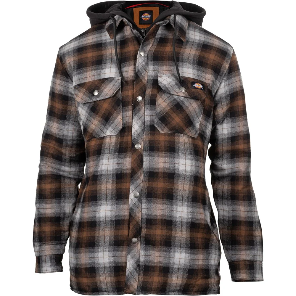 Dickies Fleece Hood Flannel Shirt Jacket - Image 5