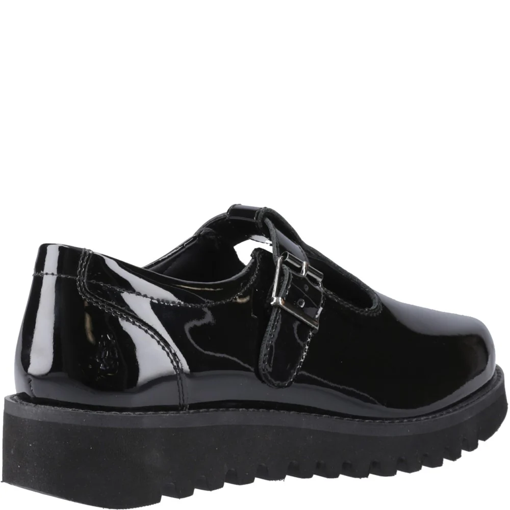 Hush Puppies Florrie T-Bar Patent Senior School Shoes - Image 2