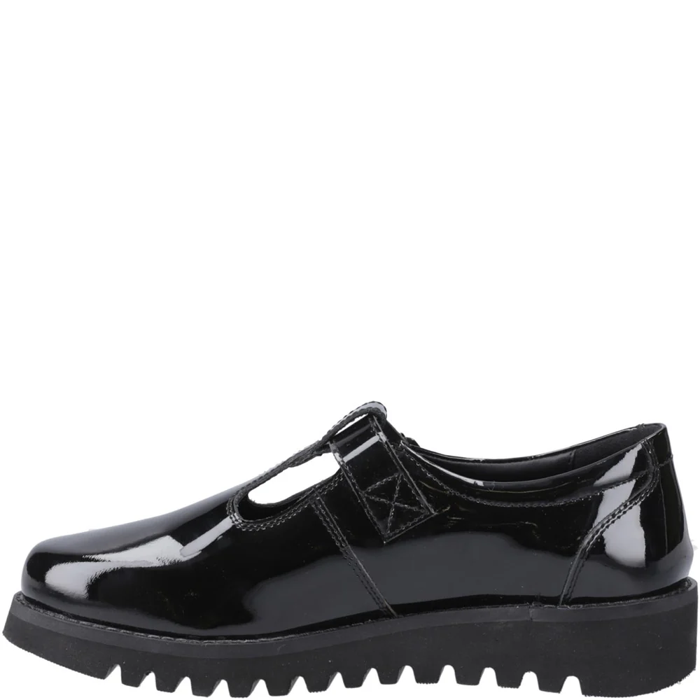 Hush Puppies Florrie T-Bar Patent Senior School Shoes - Image 4