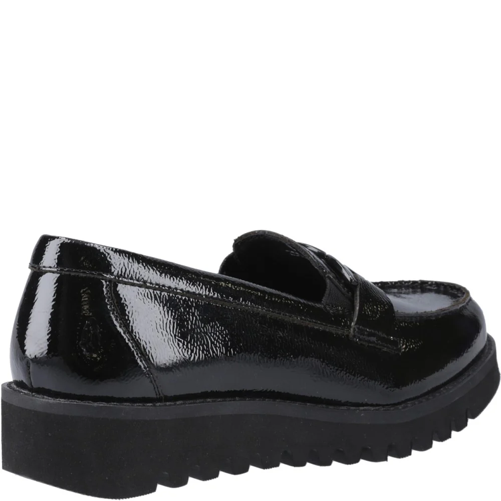 Hush Puppies Francis Loafer Patent Senior School Shoes - Image 2