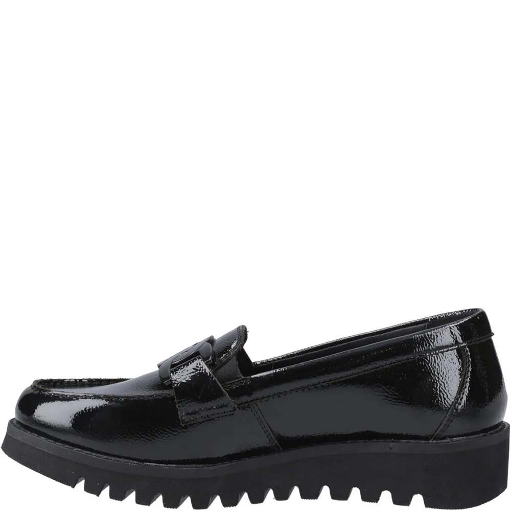 Hush Puppies Francis Loafer Patent Senior School Shoes - Image 4