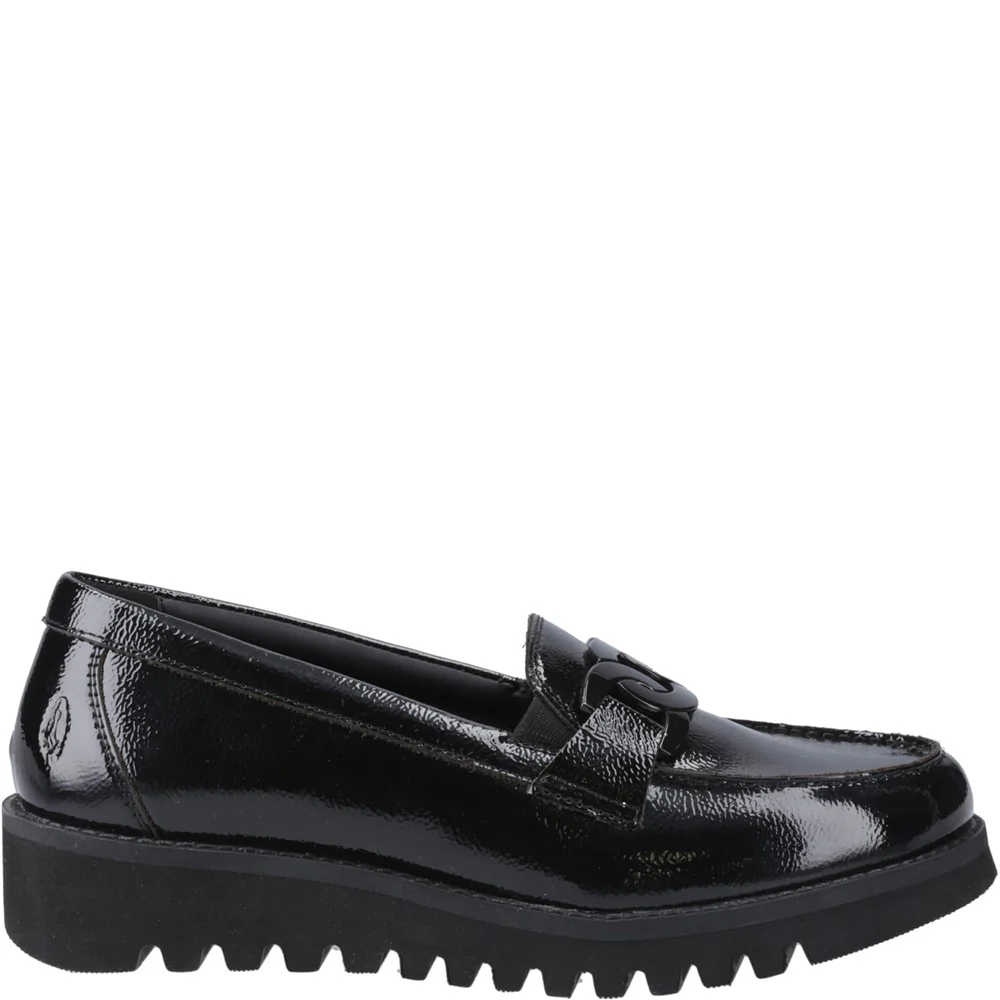 Hush Puppies Francis Loafer Patent Senior School Shoes - Image 5