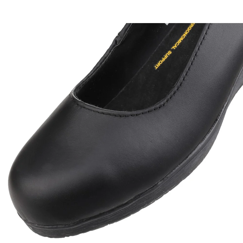 Amblers Safety FS107 Antibacterial Memory Foam Slip on Wedged Safety Court Shoe - Image 7
