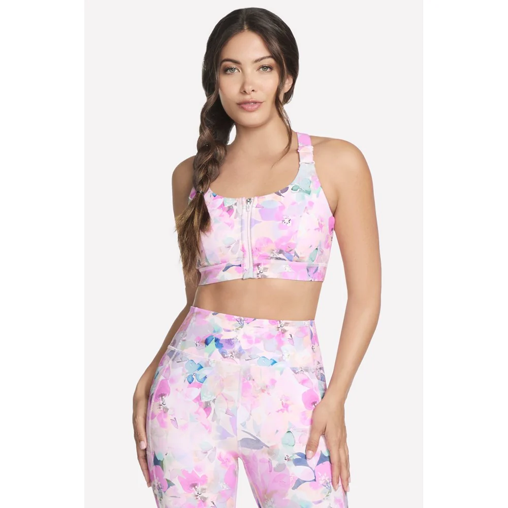 Skechers GoWalk Seascape Floral Zip Front Bra