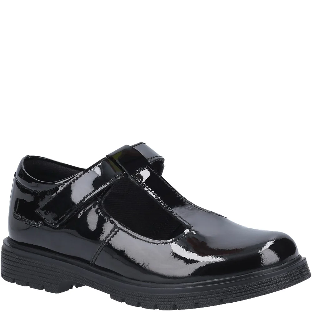 Hush Puppies Gracie Junior Patent School Shoes