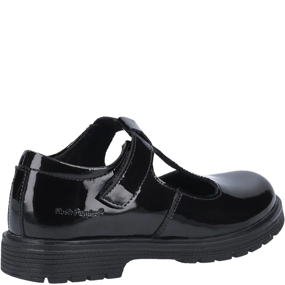 Hush Puppies Gracie Senior Patent School Shoes - Image 2
