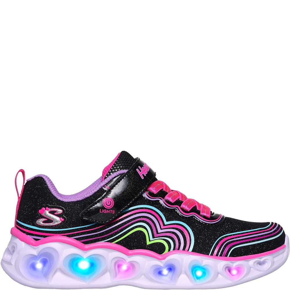 Skechers Heart Lights Retro Hearts Trainers - Image 6