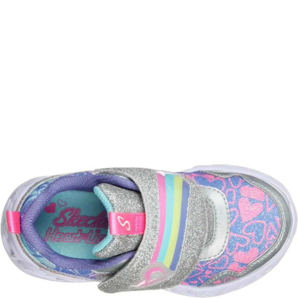 Skechers Heart Lights Touch Fastening Trainer - Image 5