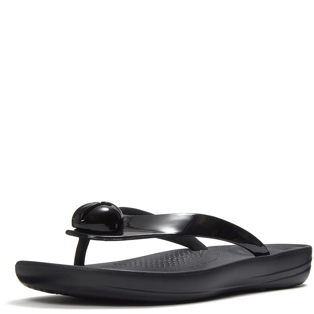 Fitflop iQushion Glossy-Button Flip-Flops