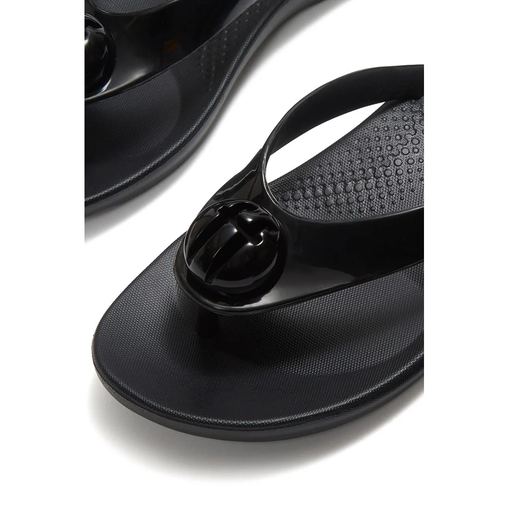 Fitflop iQushion Glossy-Button Flip-Flops - Image 5