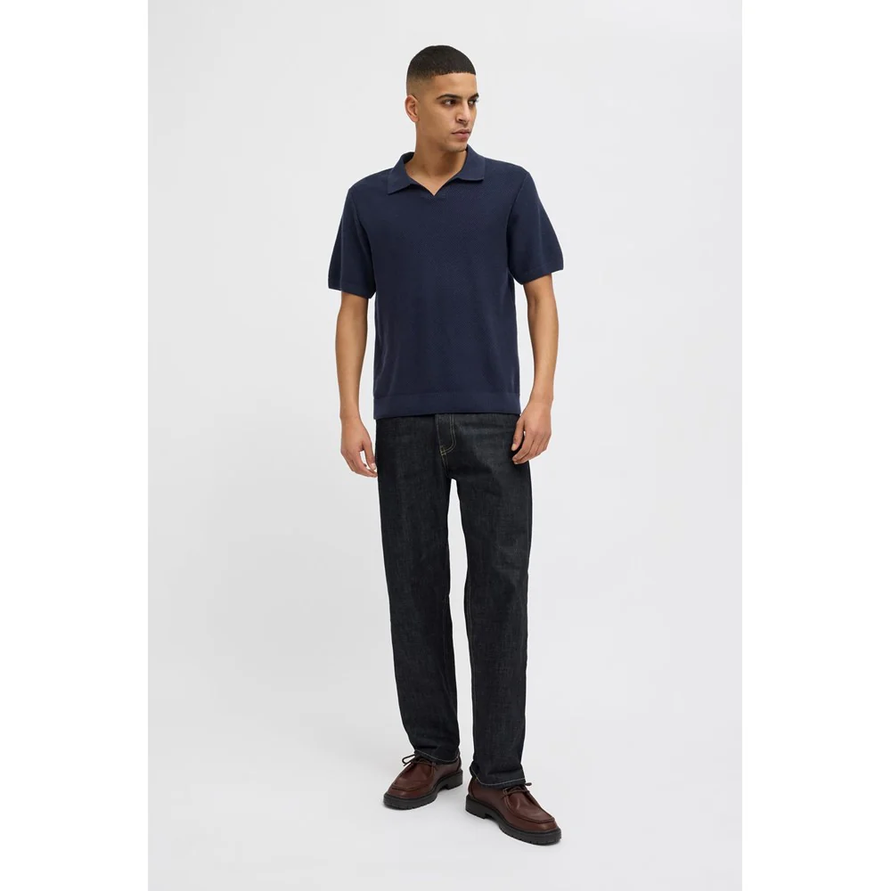 Jack & Jones Premium split neck knitted polo - Image 3
