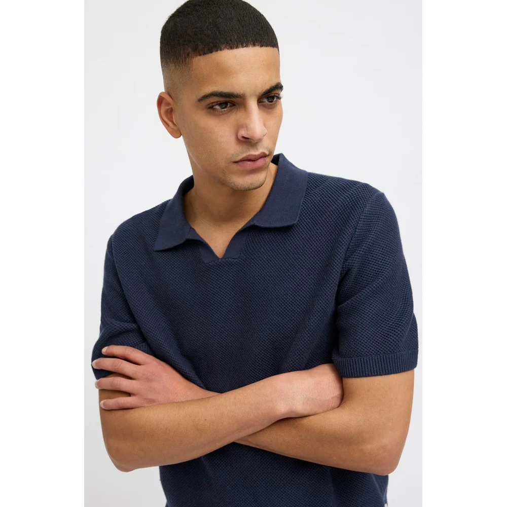 Jack & Jones Premium split neck knitted polo - Image 5