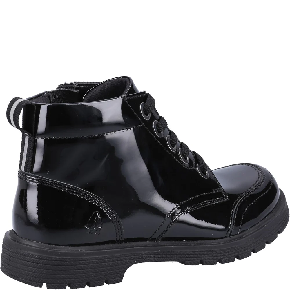 Hush Puppies Jolie Patent Junior School Boots - Image 2