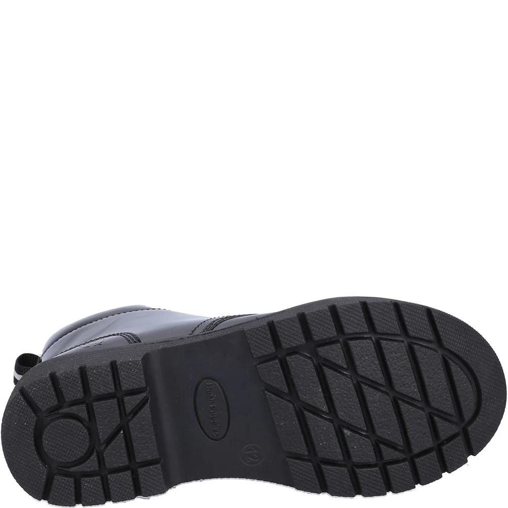 Hush Puppies Jolie Patent Junior School Boots - Image 3