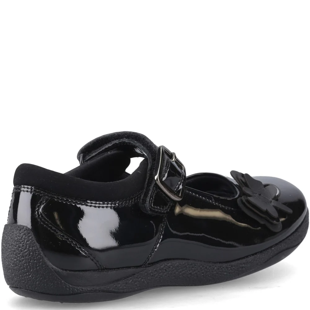 Hush Puppies Julie Ballerina Patent Junior School Shoes - Image 2