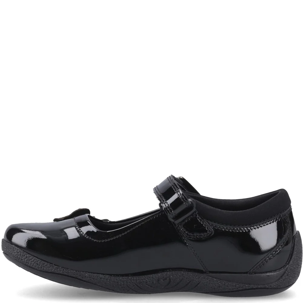 Hush Puppies Julie Ballerina Patent Junior School Shoes - Image 4
