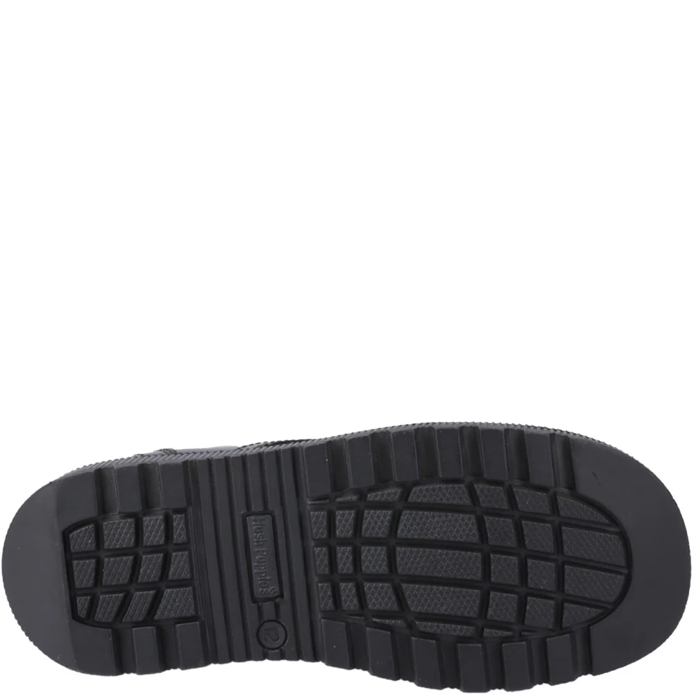 Hush Puppies Keeley Lace Up Patent Junior School Shoes - Image 3