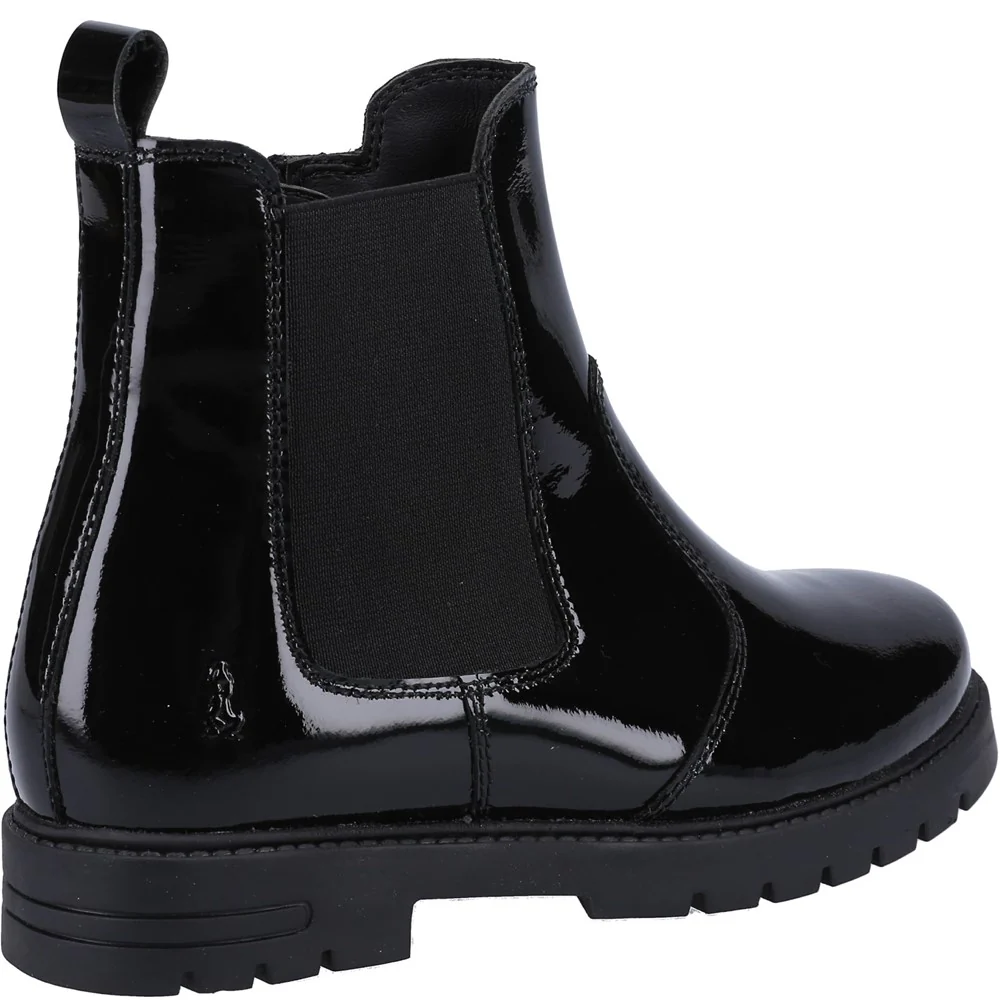 Hush Puppies Laura Patent Senior School Boots - Image 2