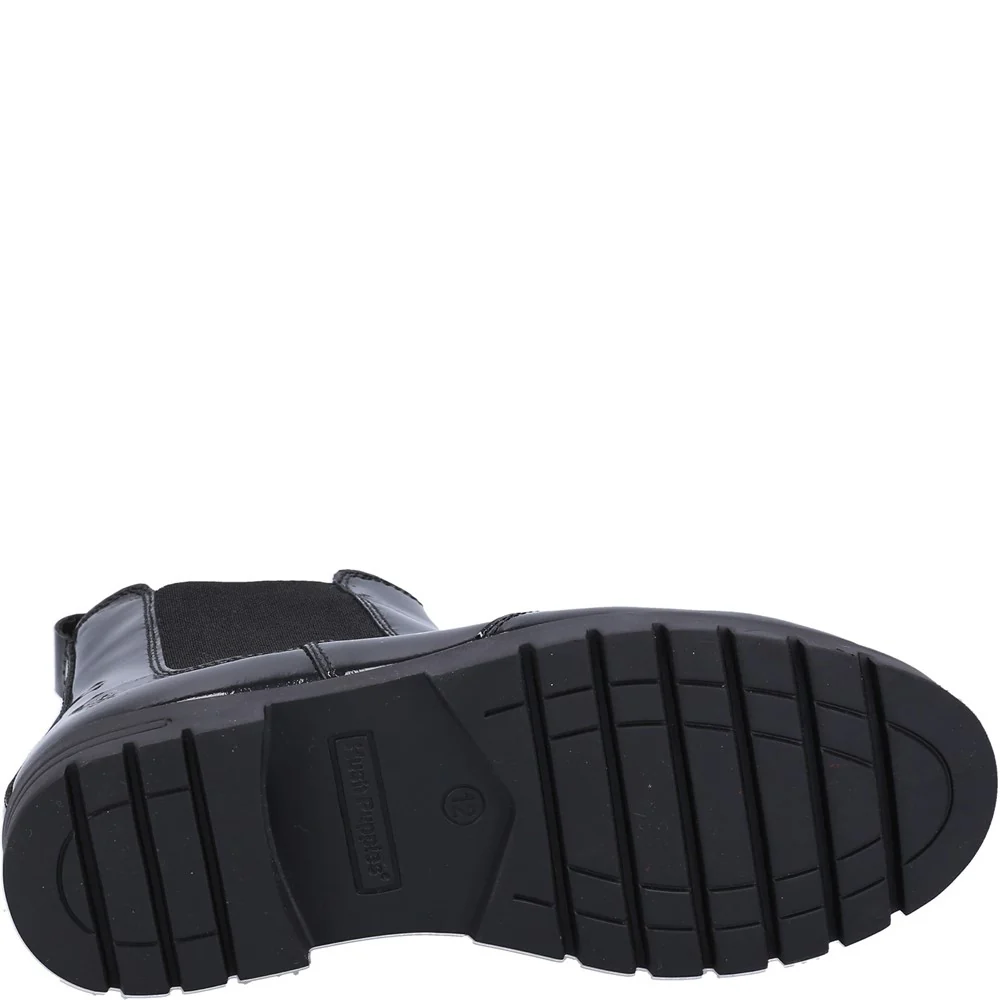 Hush Puppies Laura Patent Senior School Boots - Image 3