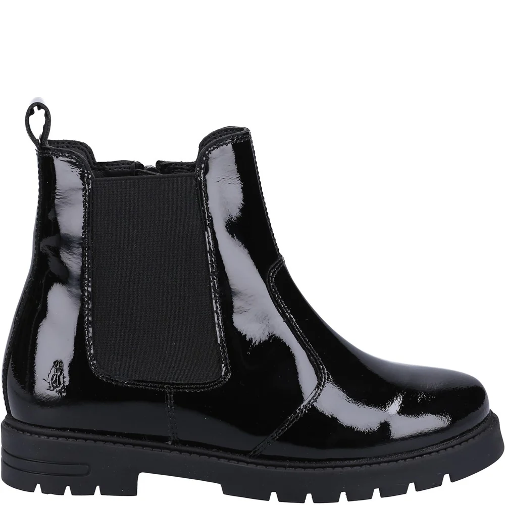 Hush Puppies Laura Patent Senior School Boots - Image 4