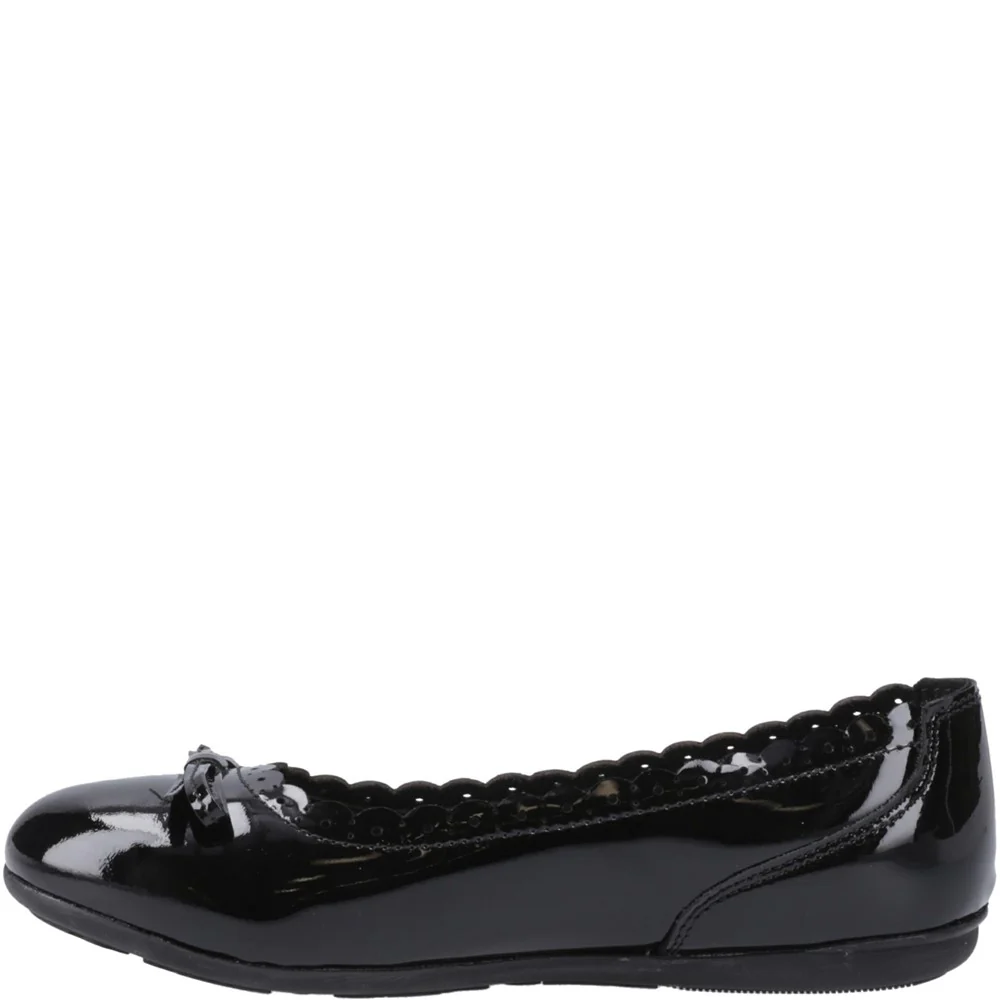 Hush Puppies Lillie Ballerina Patent Junior School Shoes - Image 4