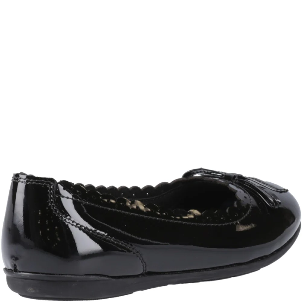 Hush Puppies Lillie Ballerina Patent Senior School Shoes - Image 2