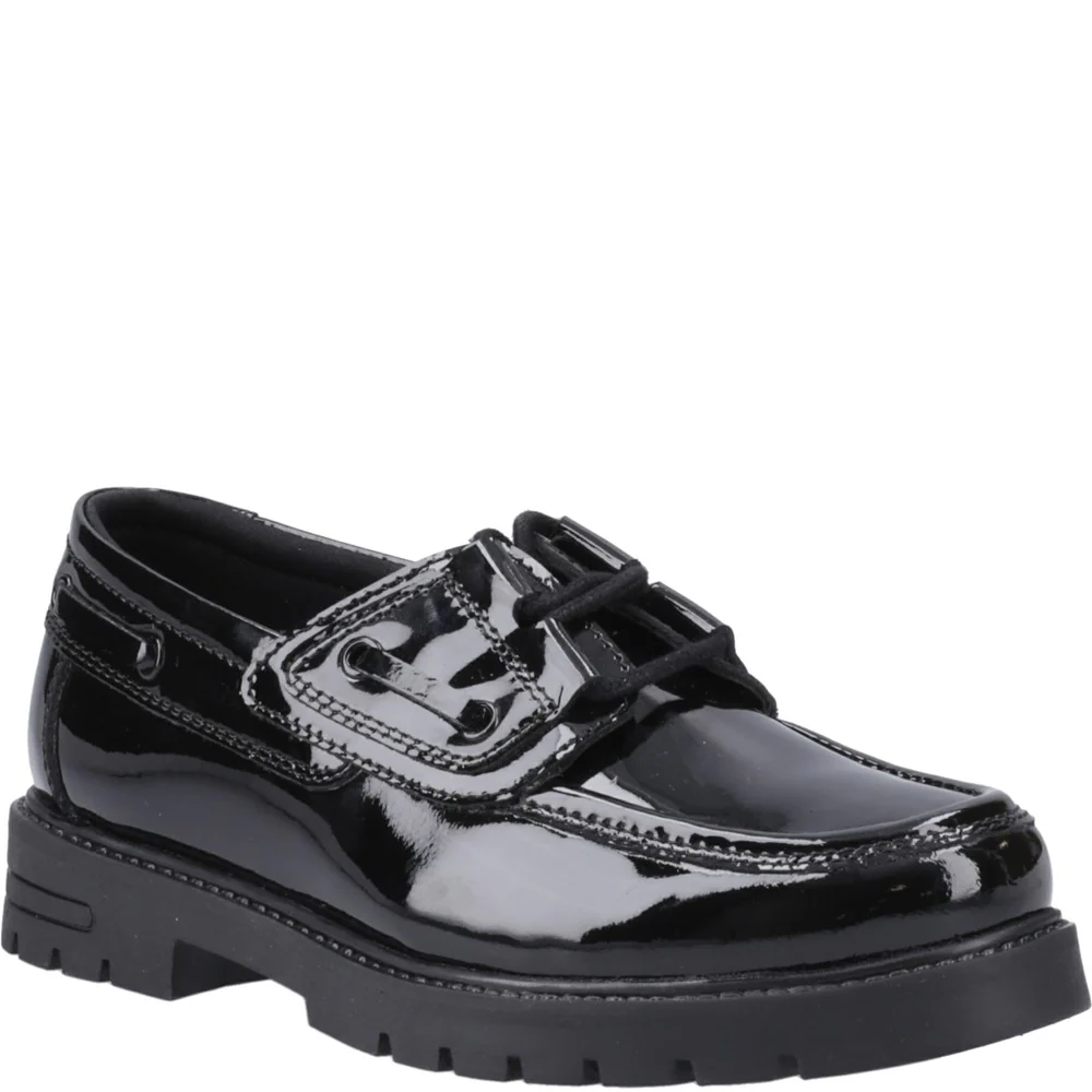 Hush Puppies Lucy Patent Junior School Shoes
