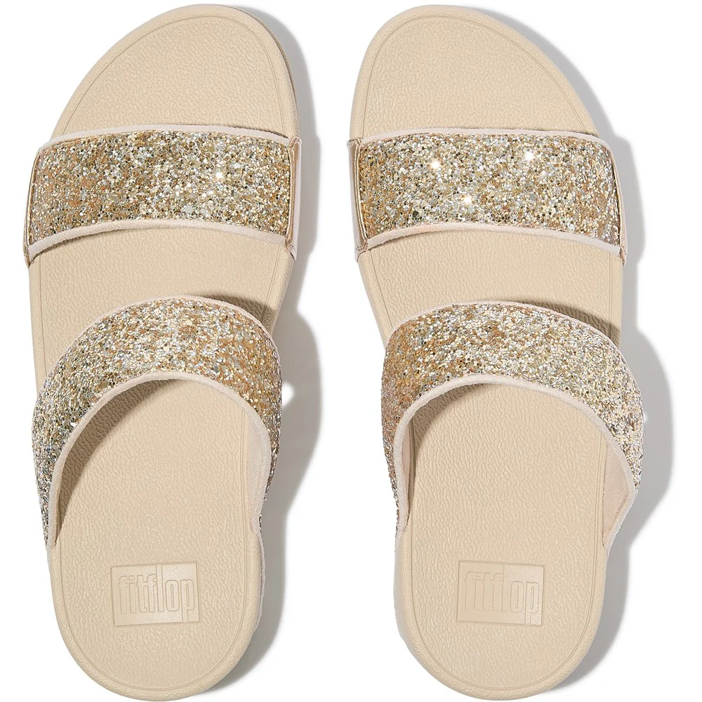 Fitflop Lulu 2 Bar Glitter Sandals - Image 3