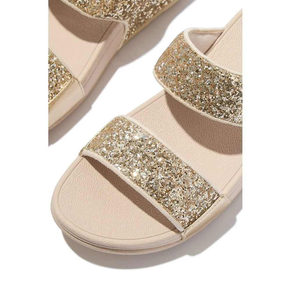 Fitflop Lulu 2 Bar Glitter Sandals - Image 5