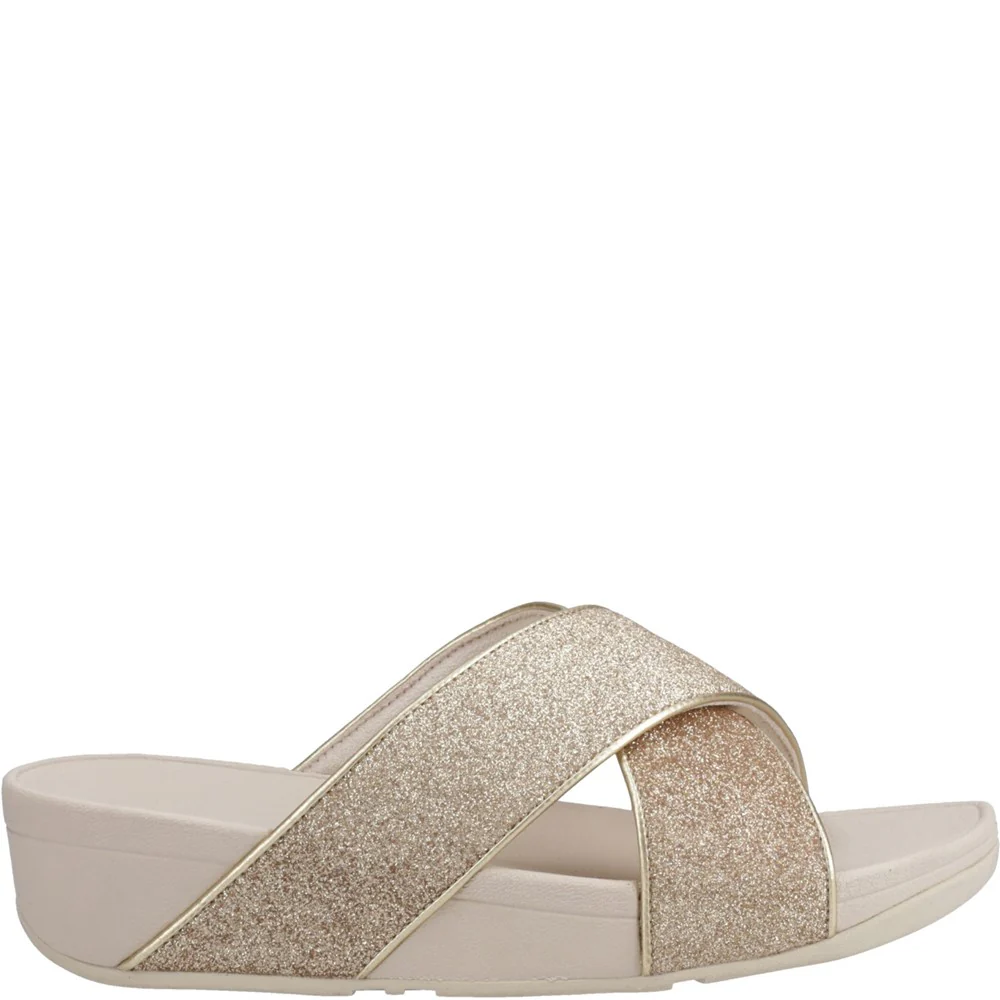 Fitflop Lulu Glitterdust Cross Slides - Image 5