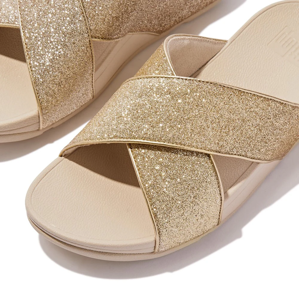 Fitflop Lulu Glitterdust Cross Slides - Image 6