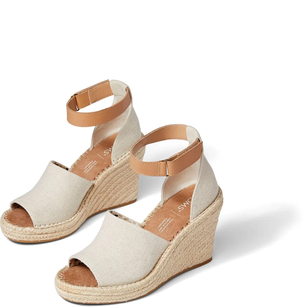 TOMS Marisol Natural Oxford/Leather Wedge - Image 3