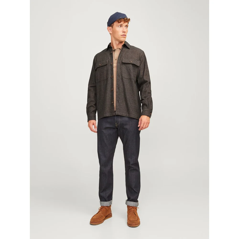Jack & Jones Raymond Melange Long Sleeve Shirt - Image 4